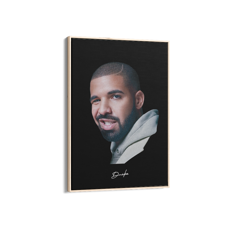 Big Head Retro Drake Black Portrait