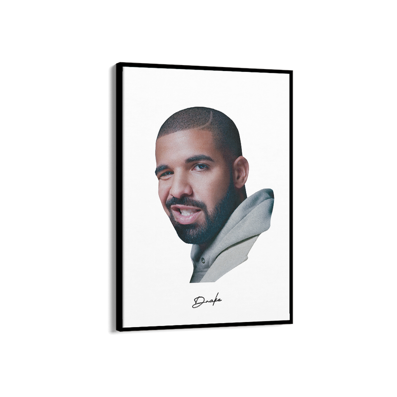 Big Head Retro Drake White Portrait