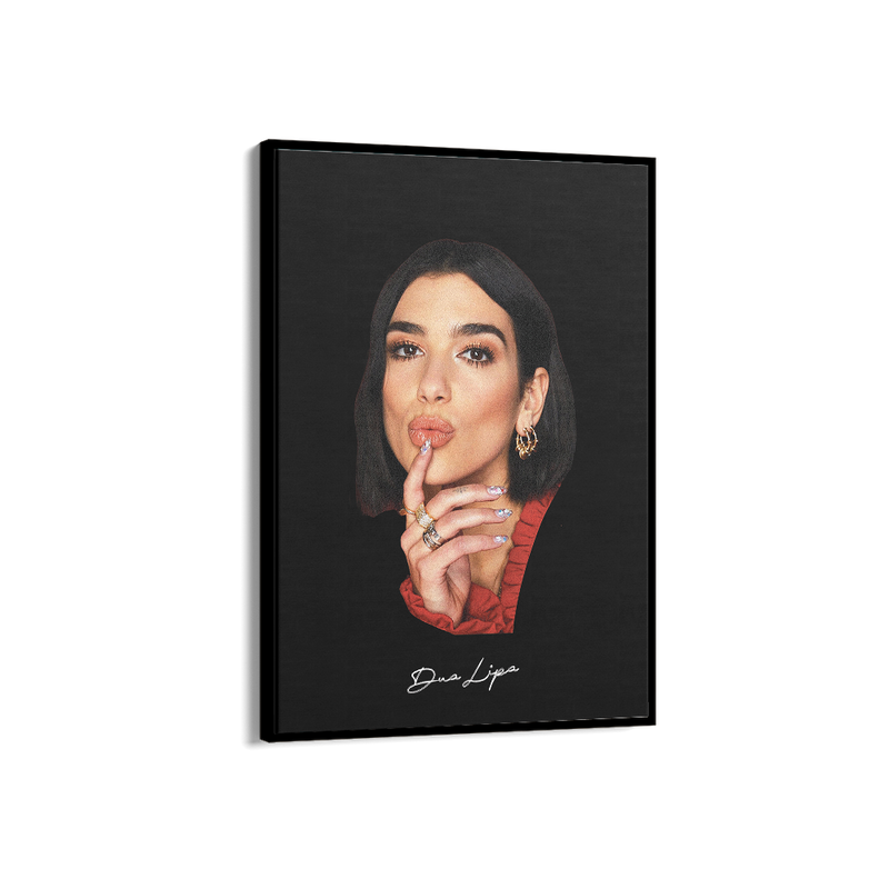 Big Head Retro Dua Lipa Black Portrait