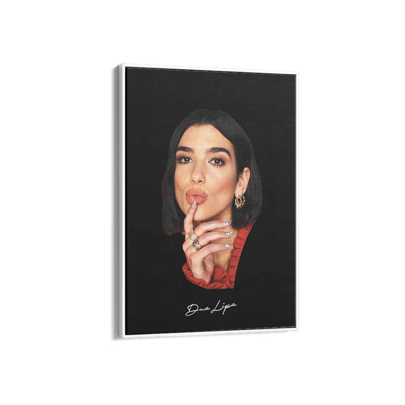 Big Head Retro Dua Lipa Black Portrait