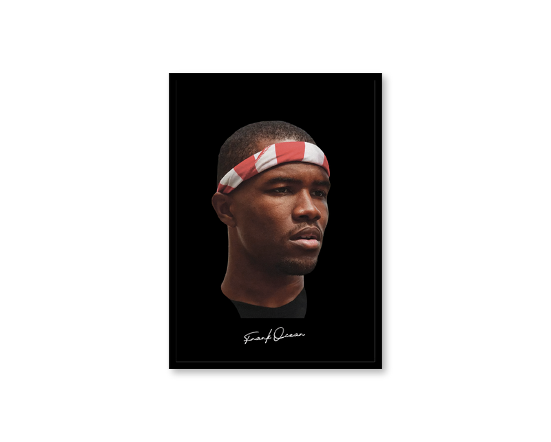 Big Head Retro Frank Ocean Black Portrait