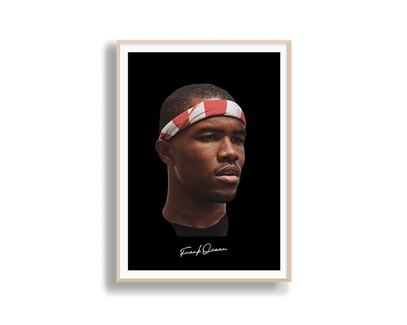 Big Head Retro Frank Ocean Black Portrait