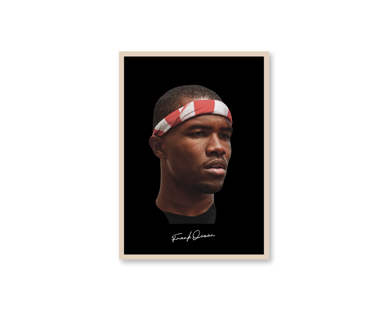 Big Head Retro Frank Ocean Black Portrait