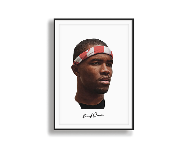 Big Head Retro Frank Ocean White Portrait