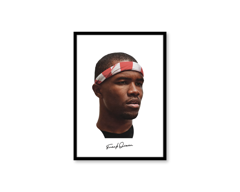 Big Head Retro Frank Ocean White Portrait