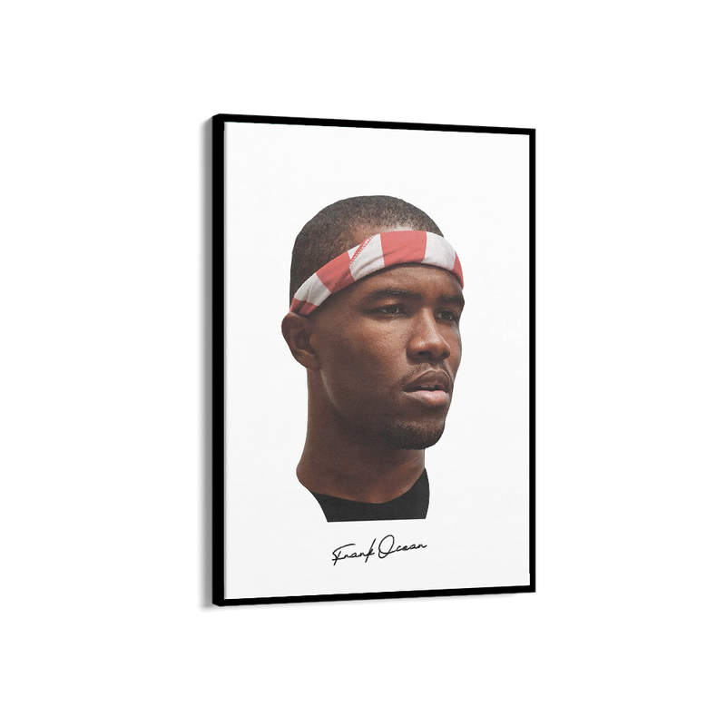 Big Head Retro Frank Ocean White Portrait