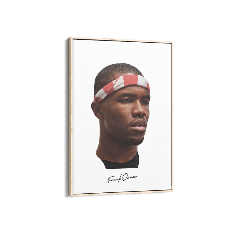 Big Head Retro Frank Ocean White Portrait