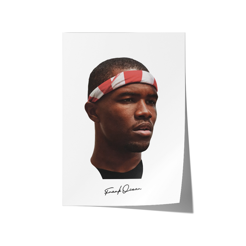 Big Head Retro Frank Ocean White Portrait