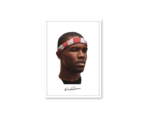 Big Head Retro Frank Ocean White Portrait