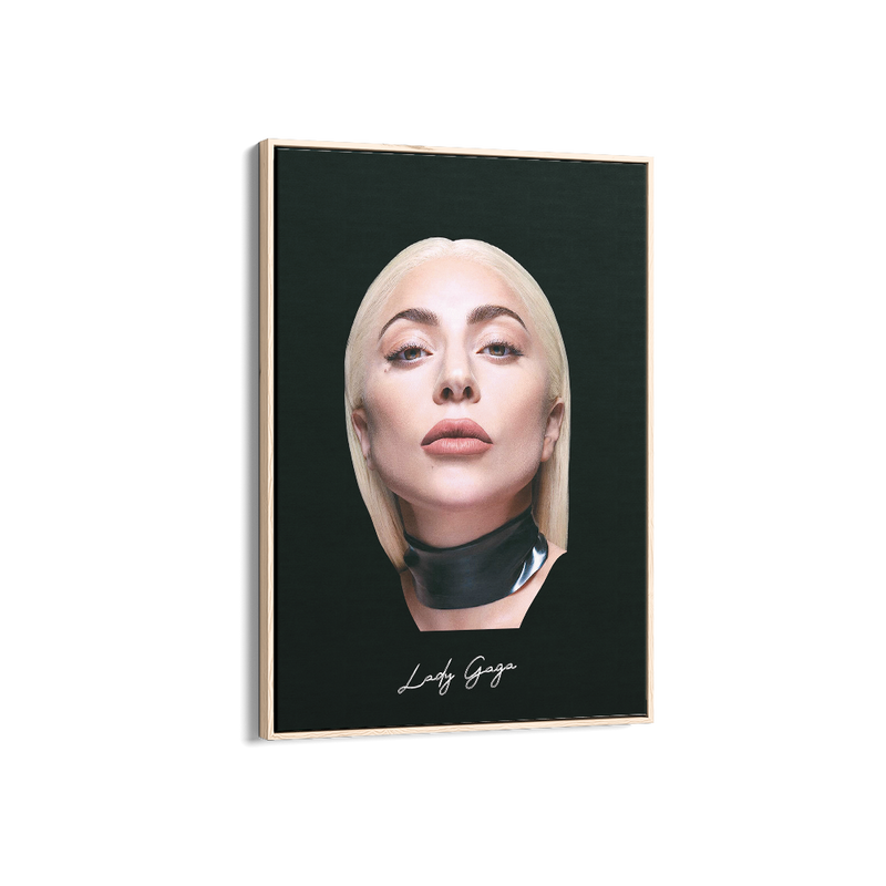 Big Head Retro Lady Gaga Black Portrait