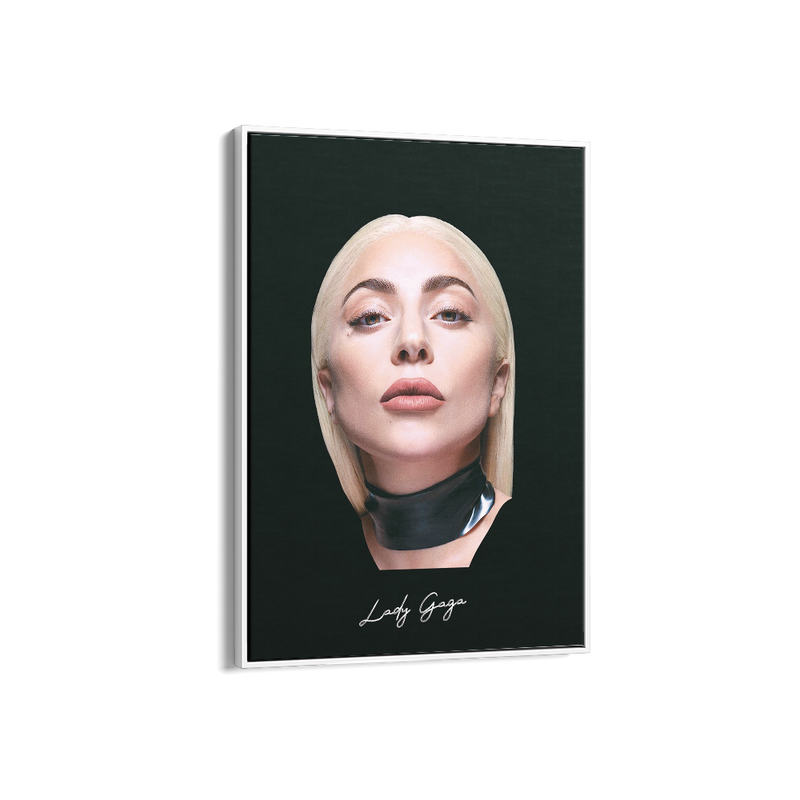 Big Head Retro Lady Gaga Black Portrait