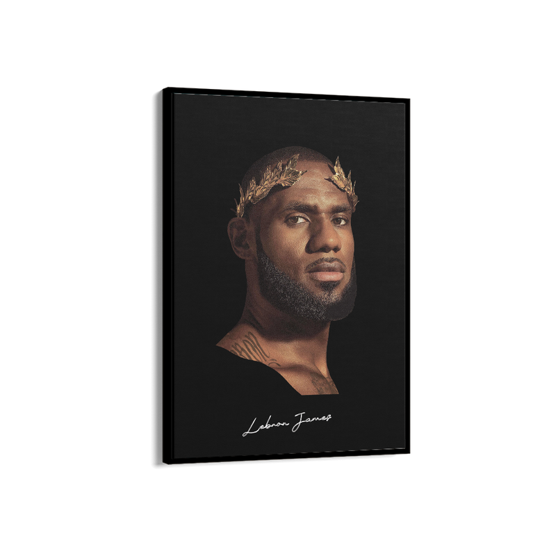 Big Head Lebron Black Portrait