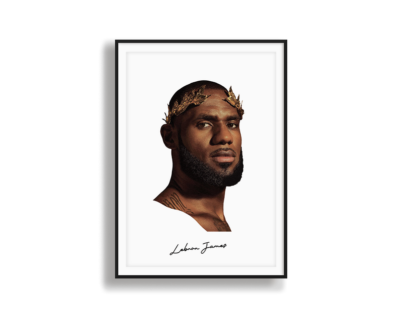 Big Head Lebron White Portrait