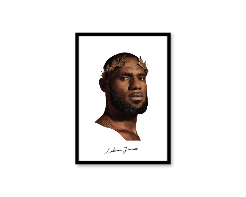 Big Head Lebron White Portrait