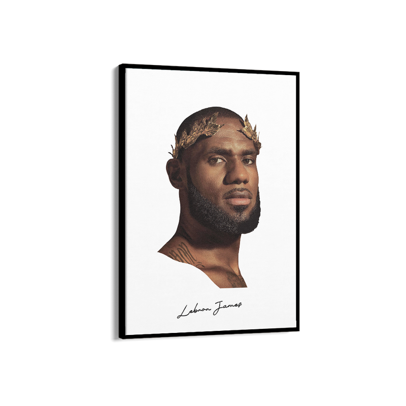 Big Head Lebron White Portrait