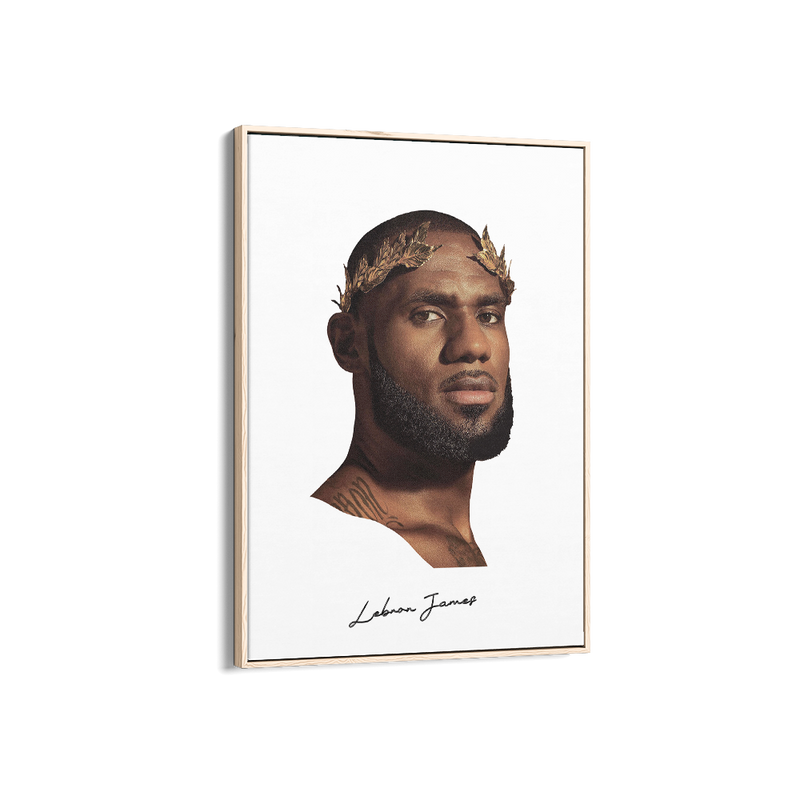 Big Head Lebron White Portrait