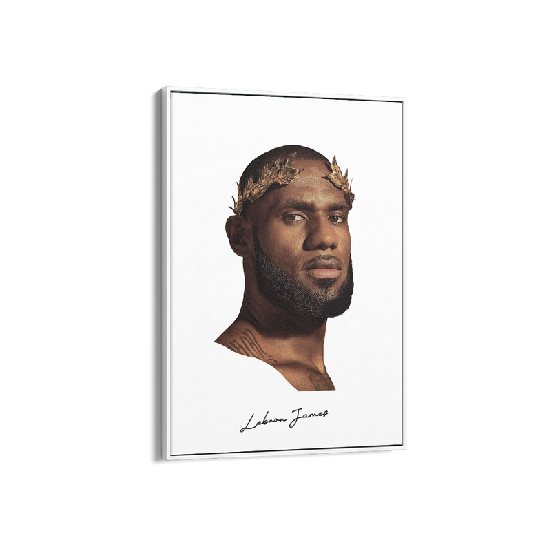 Big Head Lebron White Portrait