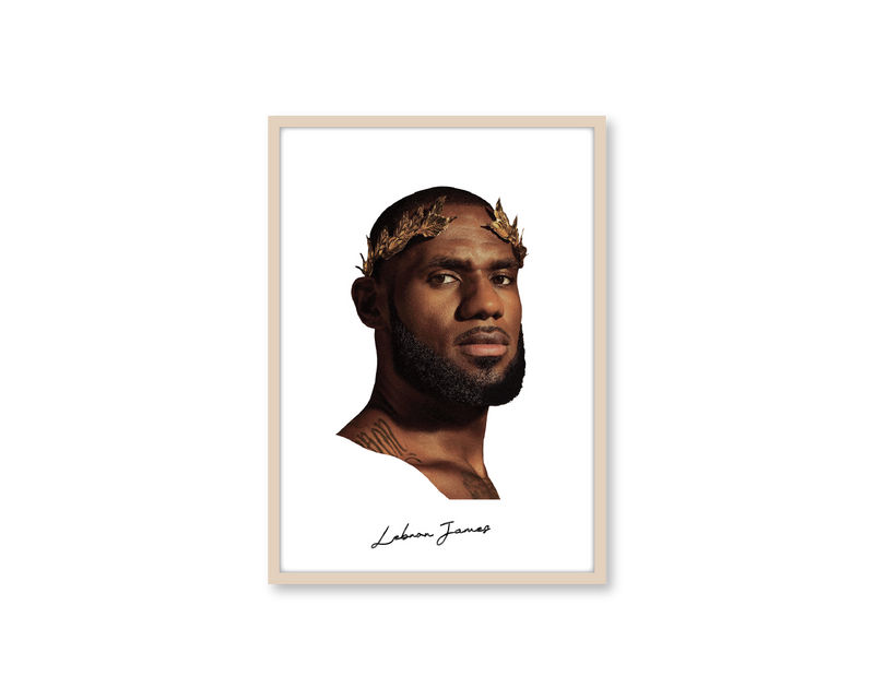 Big Head Lebron White Portrait