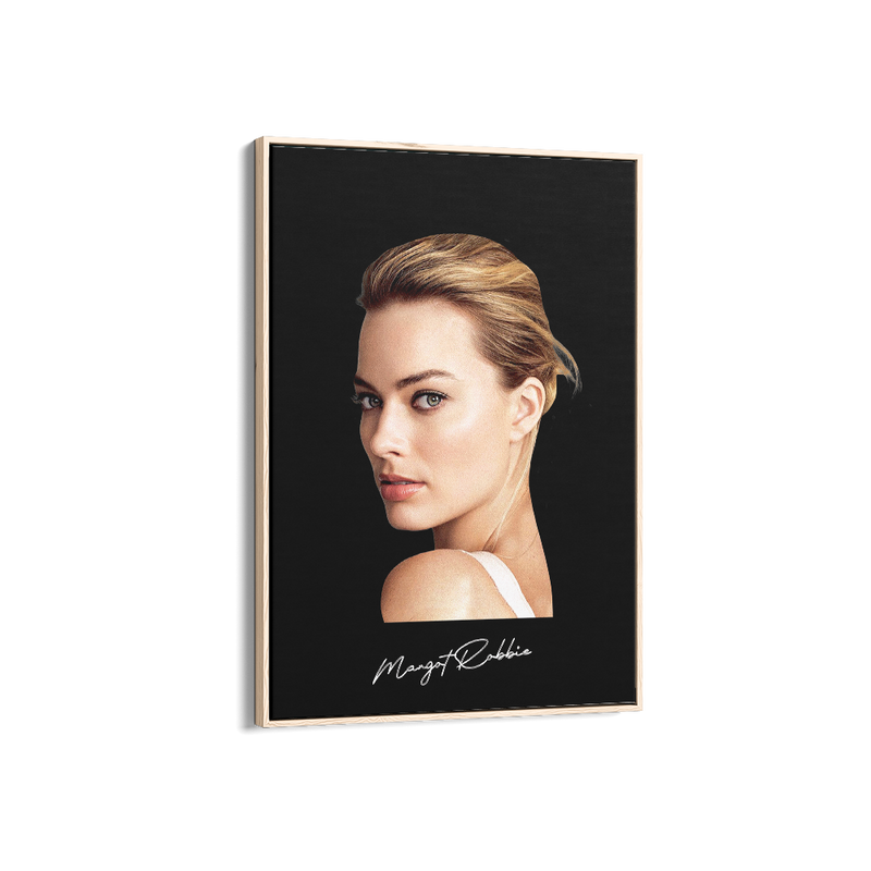 Big Head Margot Robbie Black Portrait