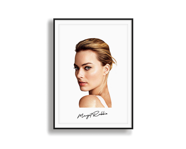 Big Head Margot Robbie White Portrait