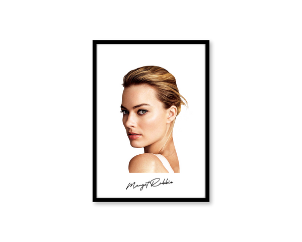 Big Head Margot Robbie White Portrait