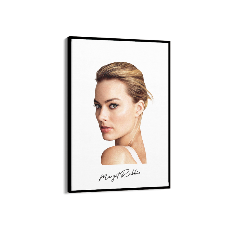 Big Head Margot Robbie White Portrait