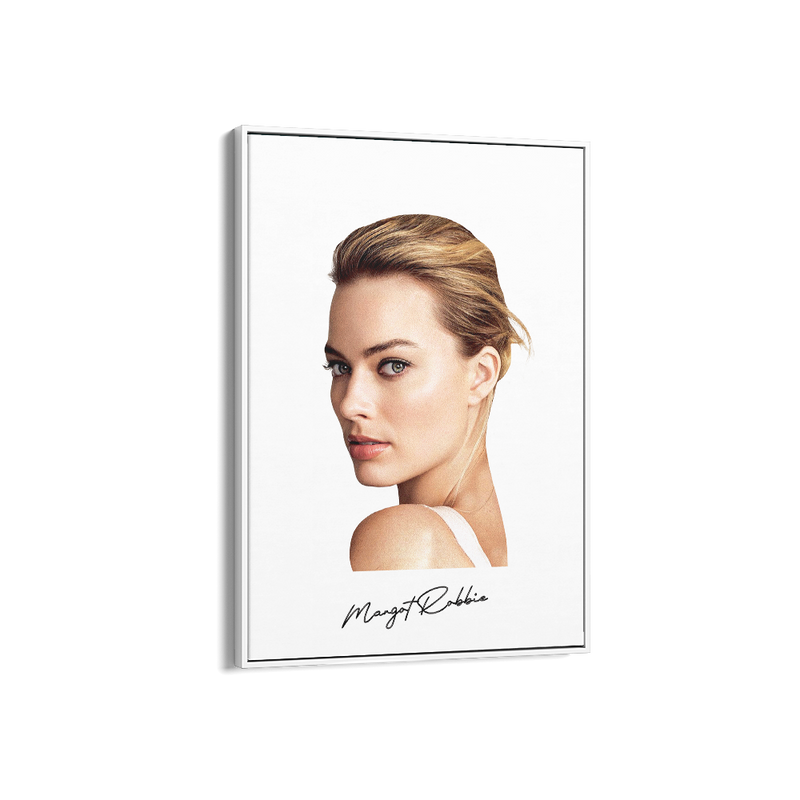 Big Head Margot Robbie White Portrait