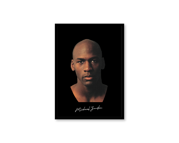 Big Head Michael Jordan Black Portrait