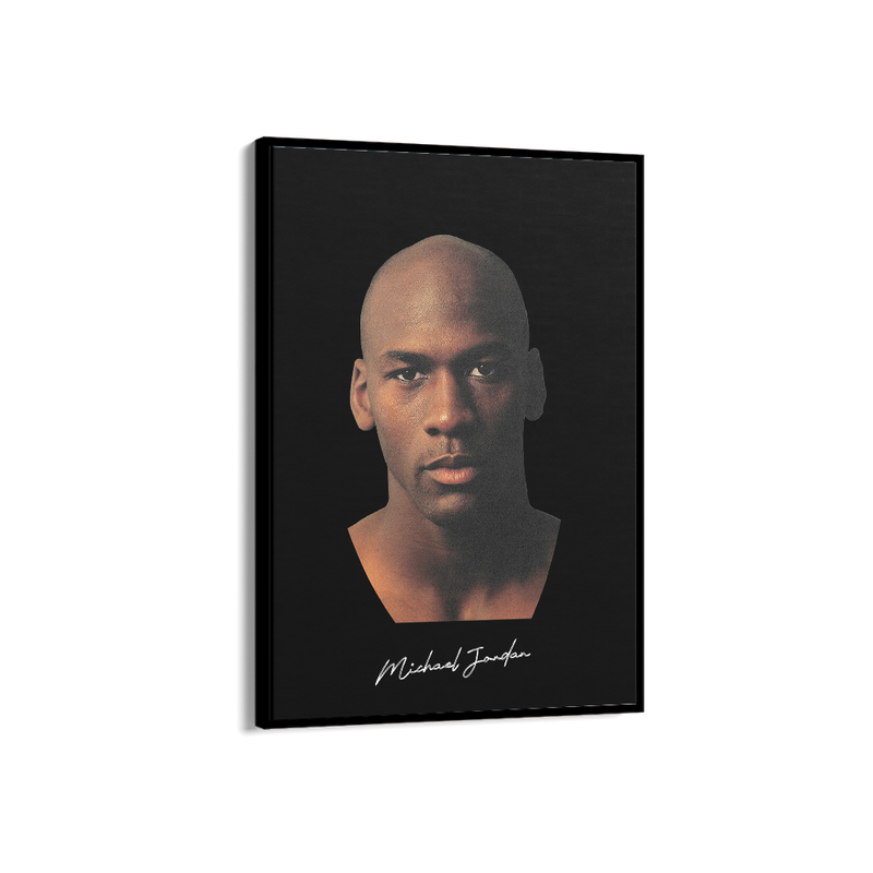 Big Head Michael Jordan Black Portrait