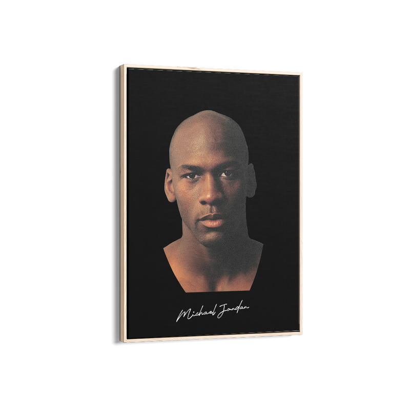 Big Head Michael Jordan Black Portrait