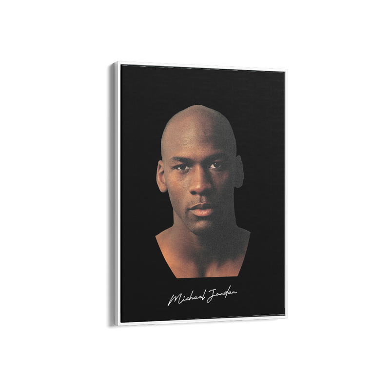 Big Head Michael Jordan Black Portrait