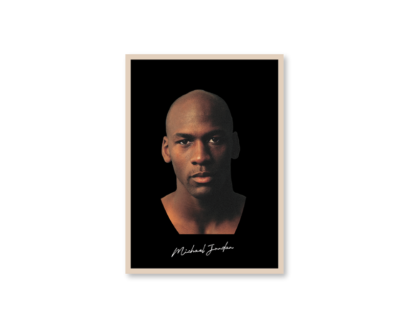 Big Head Michael Jordan Black Portrait