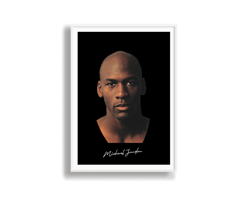 Big Head Michael Jordan Black Portrait