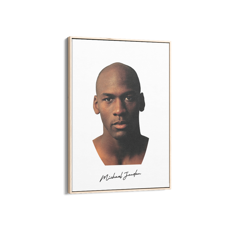 Big Head Michael Jordan White Portrait