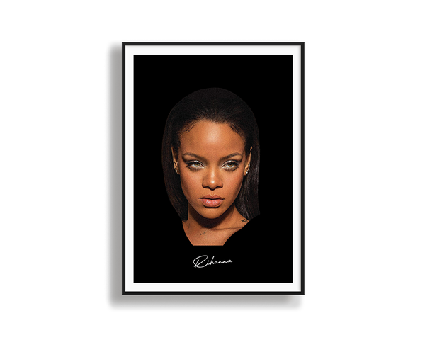 Big Head Rihanna Black Portrait