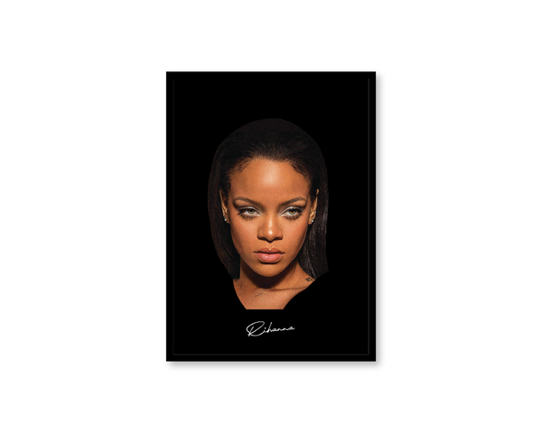 Big Head Rihanna Black Portrait