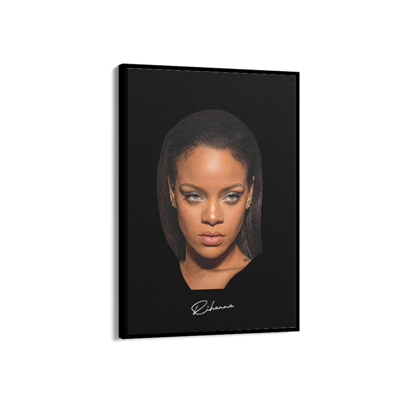 Big Head Rihanna Black Portrait