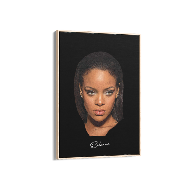 Big Head Rihanna Black Portrait