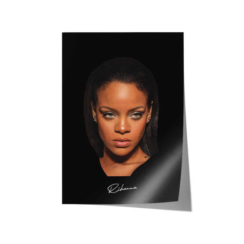 Big Head Rihanna Black Portrait