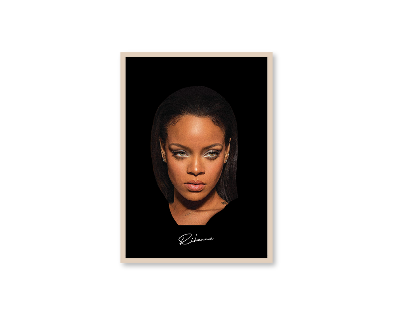 Big Head Rihanna Black Portrait