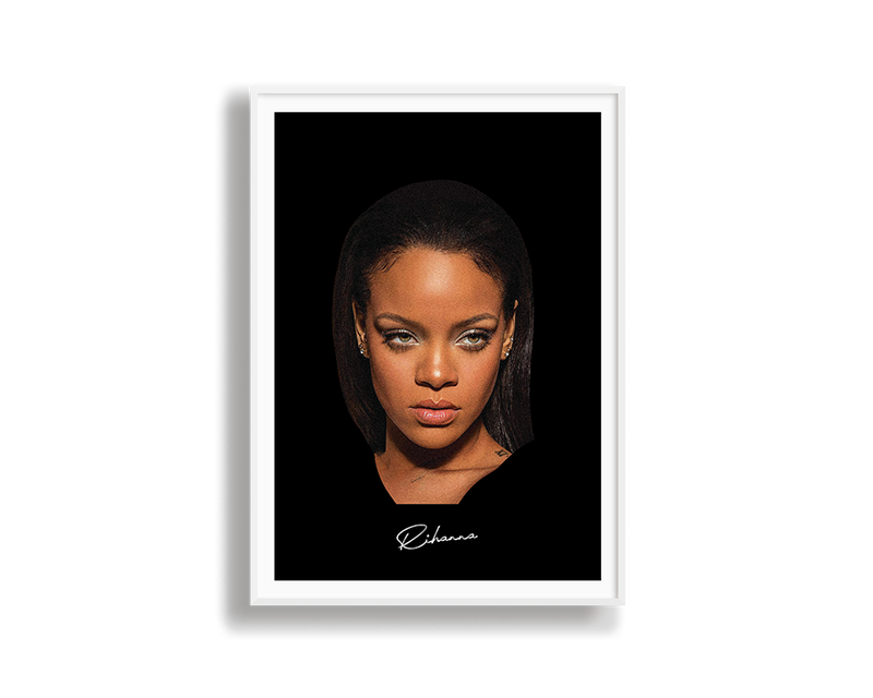 Big Head Rihanna Black Portrait