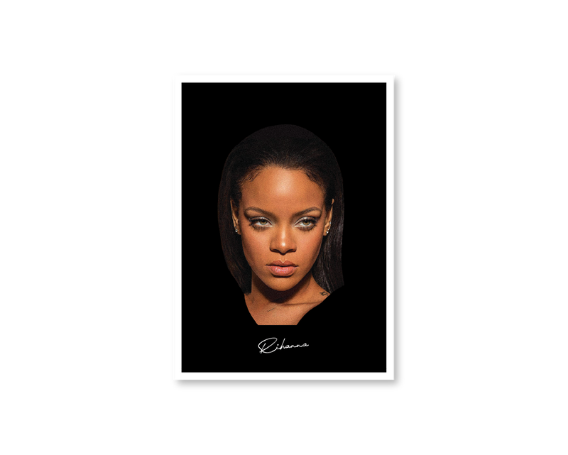 Big Head Rihanna Black Portrait