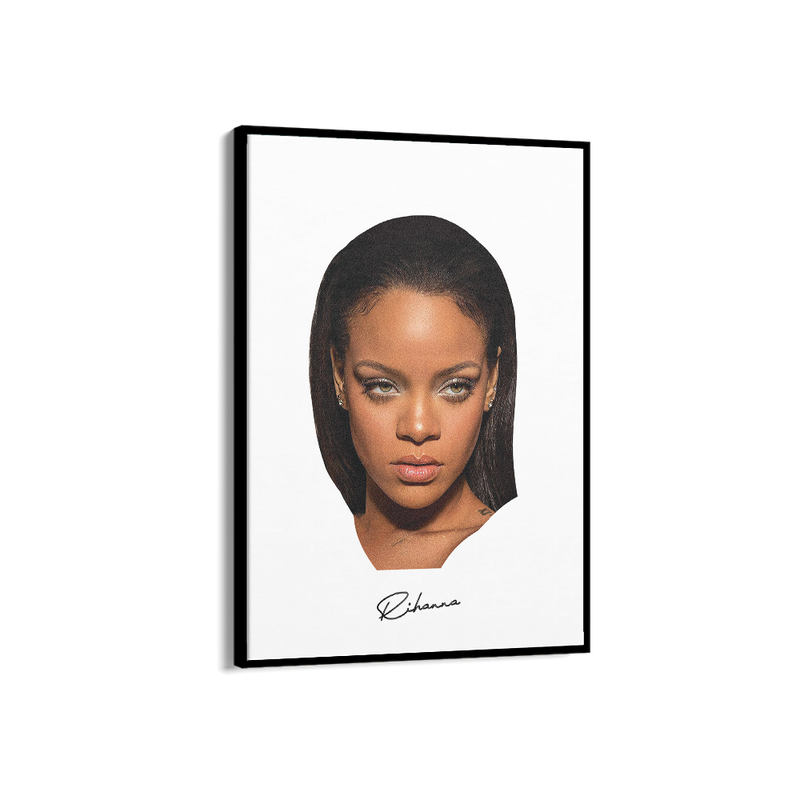 Big Head Rihanna White Portrait