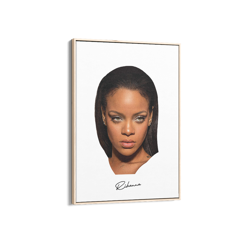 Big Head Rihanna White Portrait