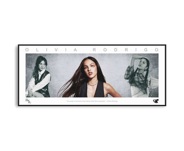 OLIVIA RODRIGO PANORAMIC COLLAGE PRINT SIGNED FRAMED WINGS