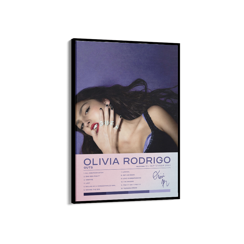 Olivia Rodrigo guts album wall art