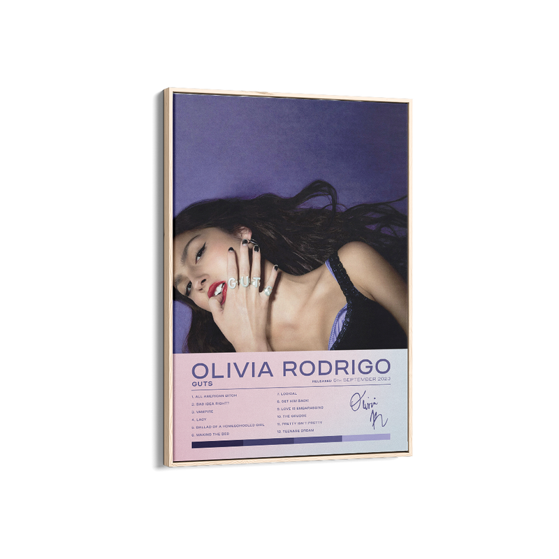 Olivia Rodrigo guts album wall art