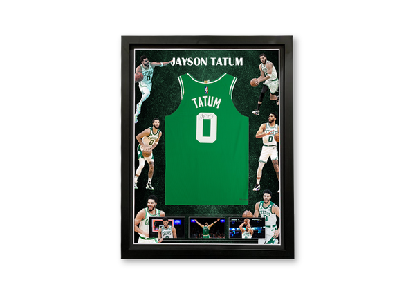 Jason Tatum Hand Signed Jersey - Framed