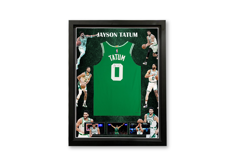 Jason Tatum Hand Signed Jersey - Framed
