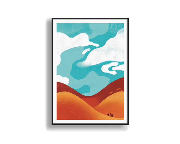 Desert painting wall art